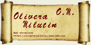 Olivera Milutin vizit kartica